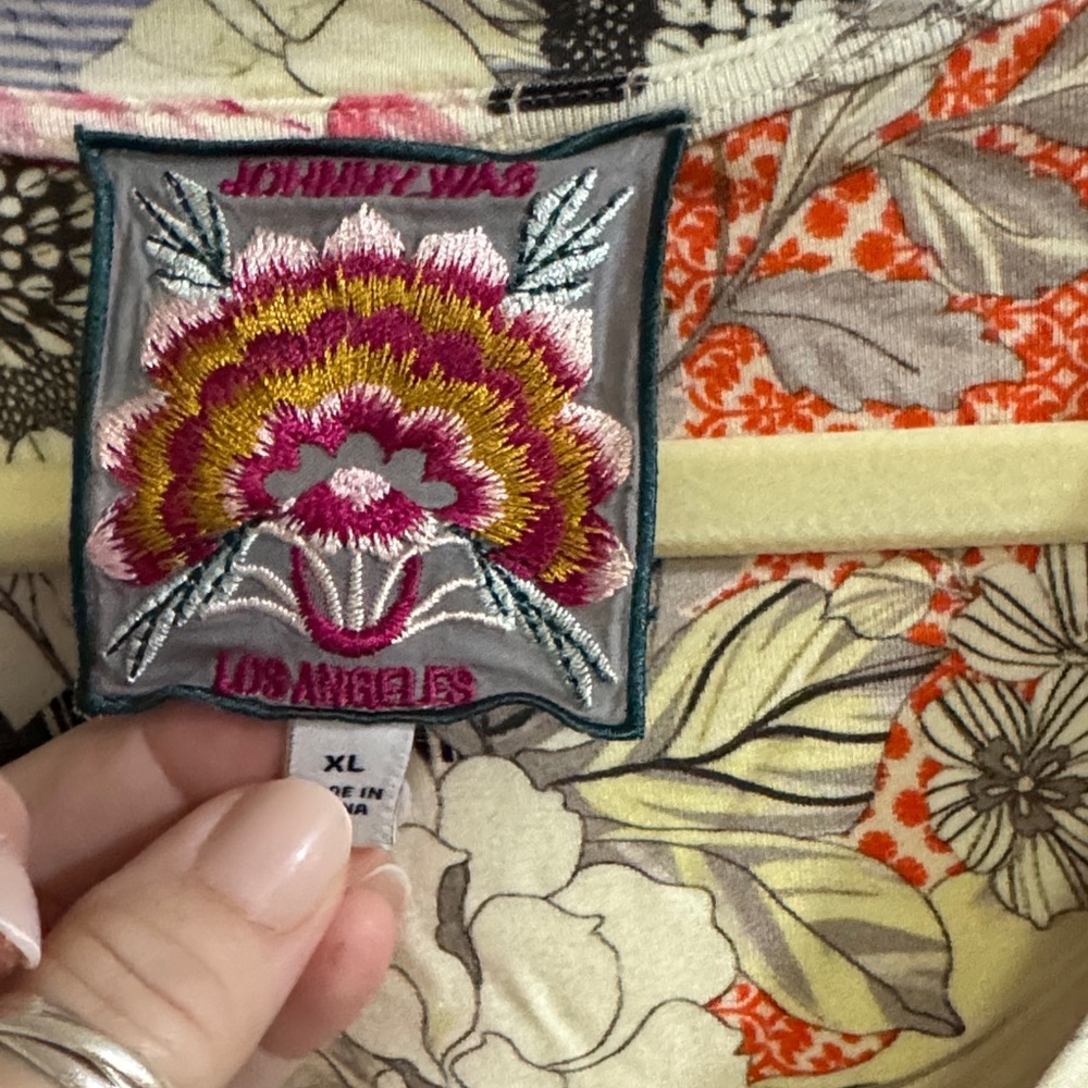 Johnny Was Multicolor Floral Long Sleeve Top - Picture 2 of 6